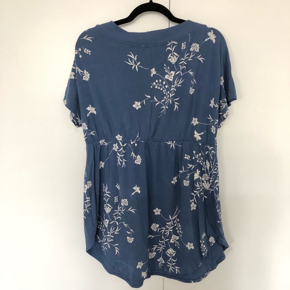 Blue Floral Old Navy Maternity Top - Picture 2 of 5